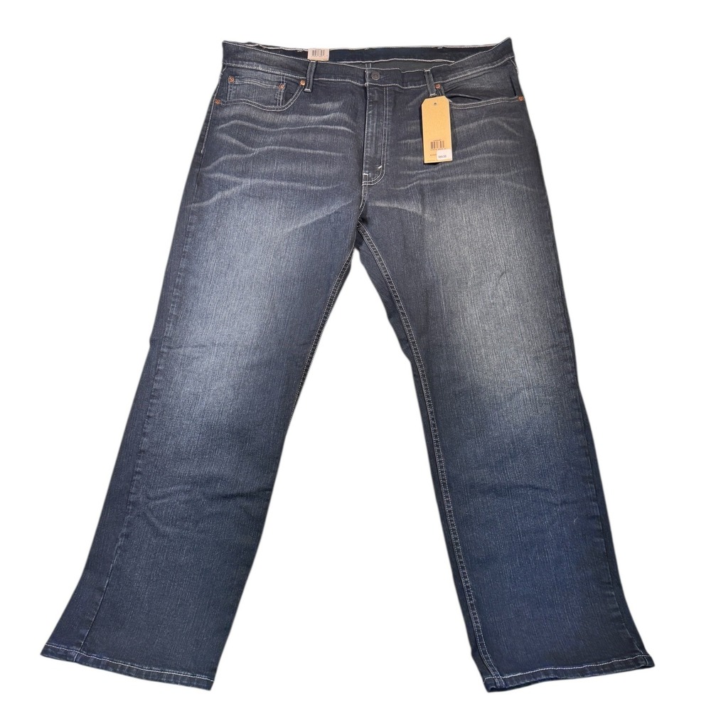 Levi Strauss 559 Relaxed Straight Stretch Mens‎ Jeans 42x30 Dark Wash WPL423 NWT
